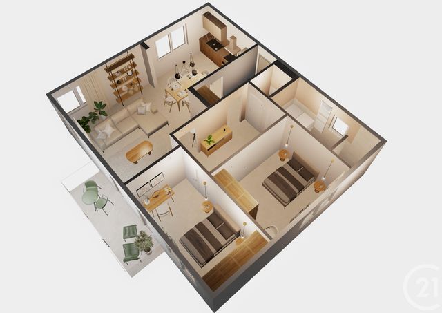 Appartement F3 à louer - 3 pièces - 75.0 m2 - SCHWINDRATZHEIM - 67 - ALSACE - Century 21 Pays De La Moder
