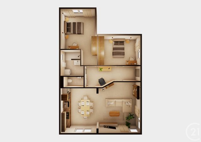 Appartement F3 à louer - 3 pièces - 85.0 m2 - SCHWINDRATZHEIM - 67 - ALSACE - Century 21 Pays De La Moder